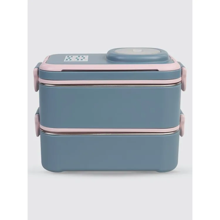 UZSPACE VGN-8023-8049 PASLANMAZ ÇELİK YEMEK KABI - LUNCH BOX 1200 ML GREY