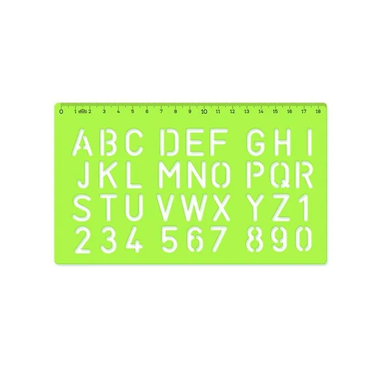 HATAS 02258 BÜYÜK HARF YAZI ŞABLONU 20mm - TEKLİ