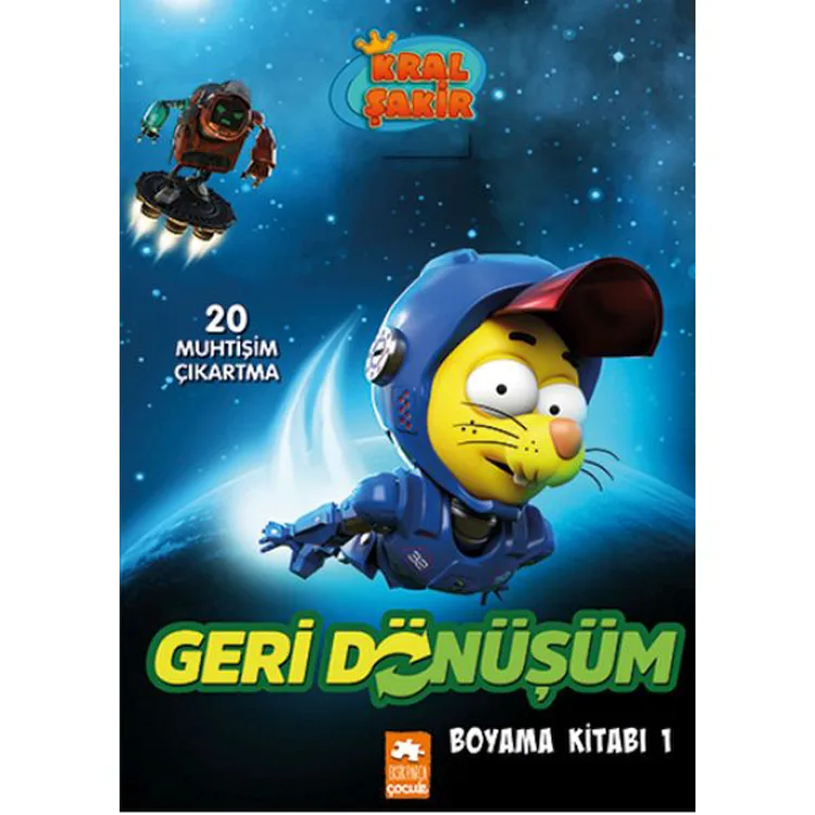 KRAL ŞAKİR GERİ DÖNÜŞÜM 1 ÇIKARTMALI BOYAMA KİTABI