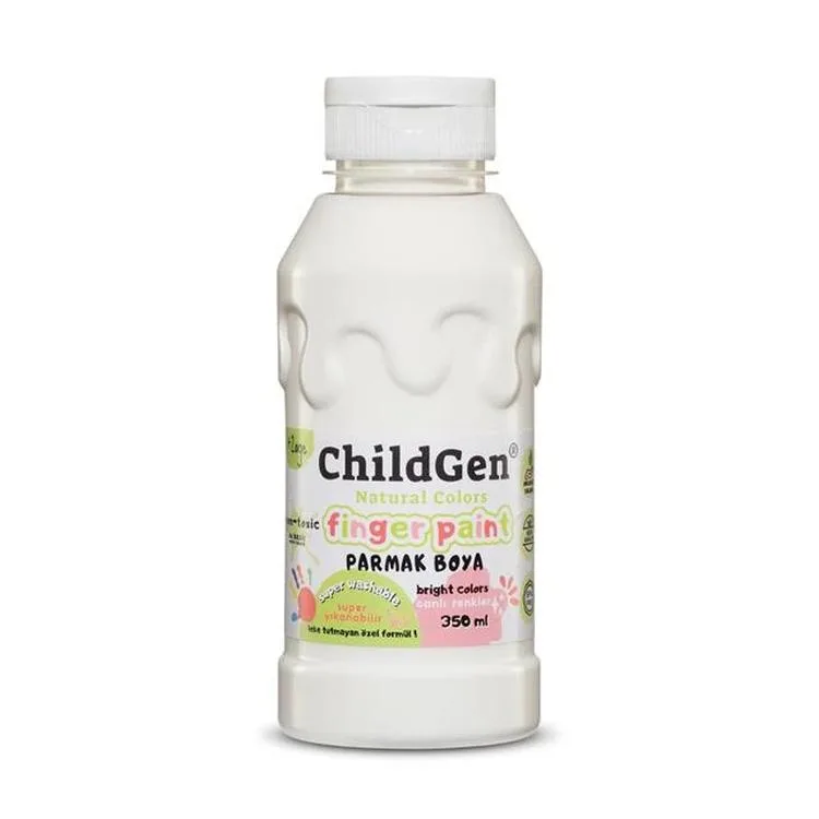 CHILDGEN NATUREL COLORS - PARMAK BOYASI CANLI RENKLER 350ml BEYAZ