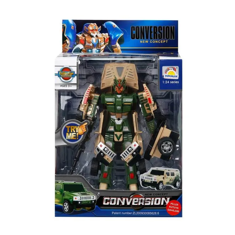 SUNMAN 899-3 CONVERSION 2IN1 ROBOTA DÖNÜŞEBİLEN SESLİ IŞIKLI ARABA 3+ TEKLİ