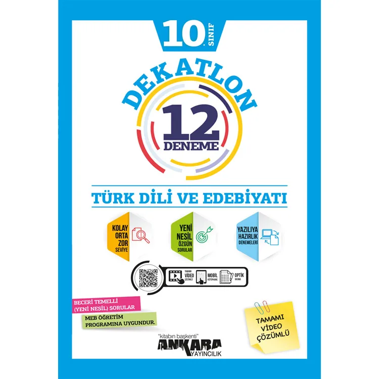 ANKARA YAY.10.SIINIF TÜRK DİLİ VE EDEBİYATI DEKATLON 12 DENEME