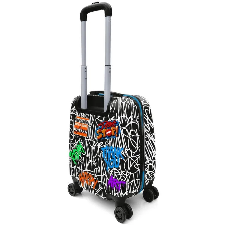 CORAL HIGH 16698 GRAFİTİ AYICIK DESENLİ MİNİ ÇOCUK VALİZİ
