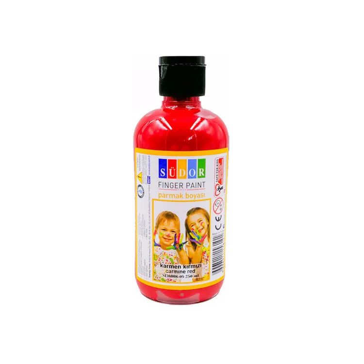 SÜDOR PARMAK BOYASI 250 ML KARMEN KIRMIZI - SD8008-05