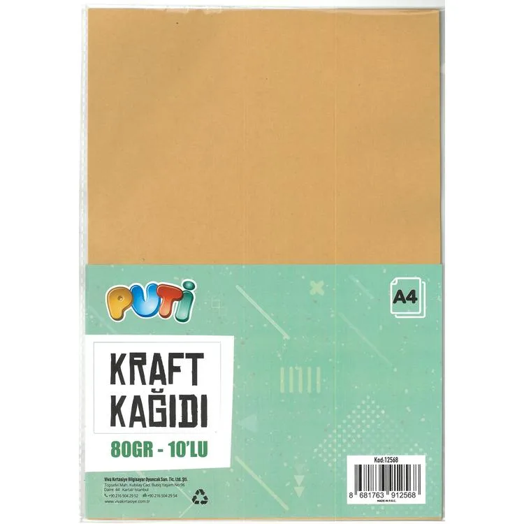 PUTİ 12568 KRAFT KAĞIDI A4 80GR. 10'LU