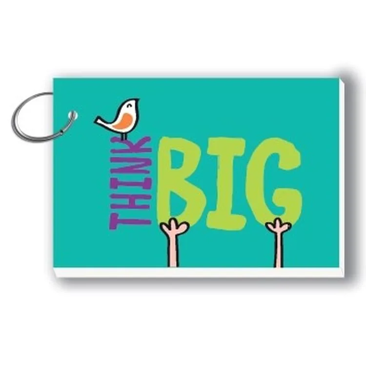 DEFFTER JUST TEK HALKALI KARTON KAPAK BLOKNOT 7.5x10.5cm ÇİZGİSİZ (DÜZ) NOTLUK DEFTER 100 YP.- THINK BIG