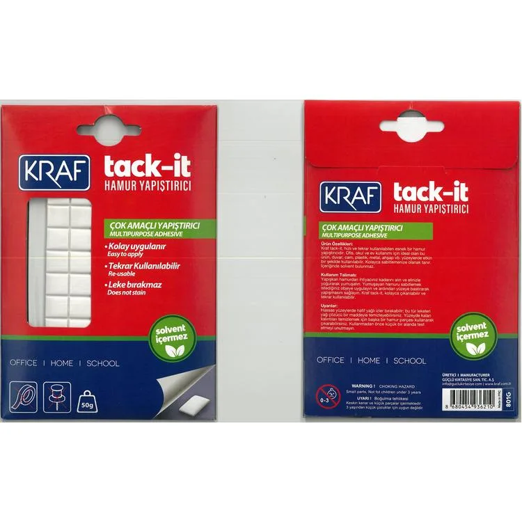 KRAF 801G TACK-IT HAMUR YAPIŞTIRICI 50gr (SOLVENT İÇERMEZ)
