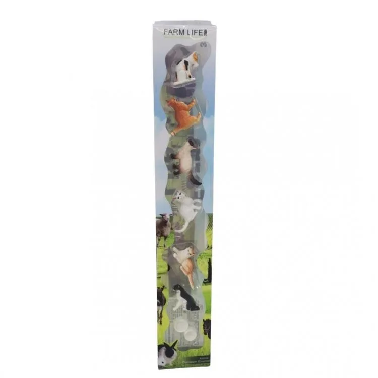 4İ KZ956-031F FARM LIFE KEDİ DOSTLAR 6'LI KUTULU FİGÜR SET 3+