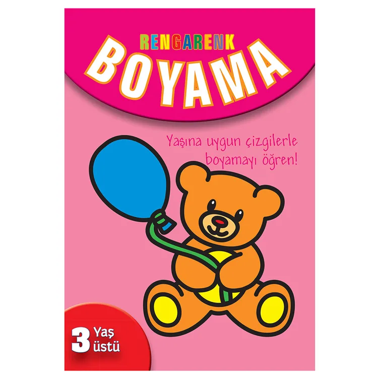 PARILTI RENGARENK BOYAMA 3 YAŞ ÜSTÜ