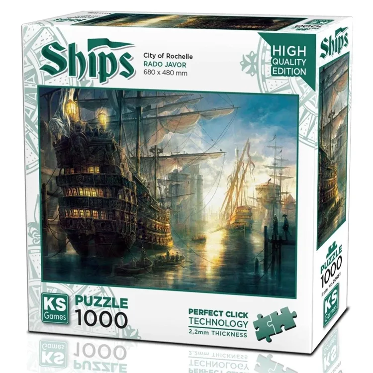 KS GAMES 20681 CITY OF ROCHELLE 48x68cm YAPBOZ/PUZZLE 1000 PARÇA