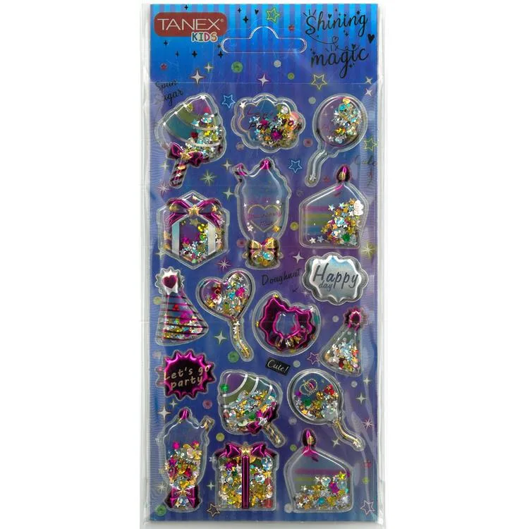 TANEX KIDS TNX-26062 DEKORATİF ETİKETLER - SHINING MAGIC PUFFY STICKER