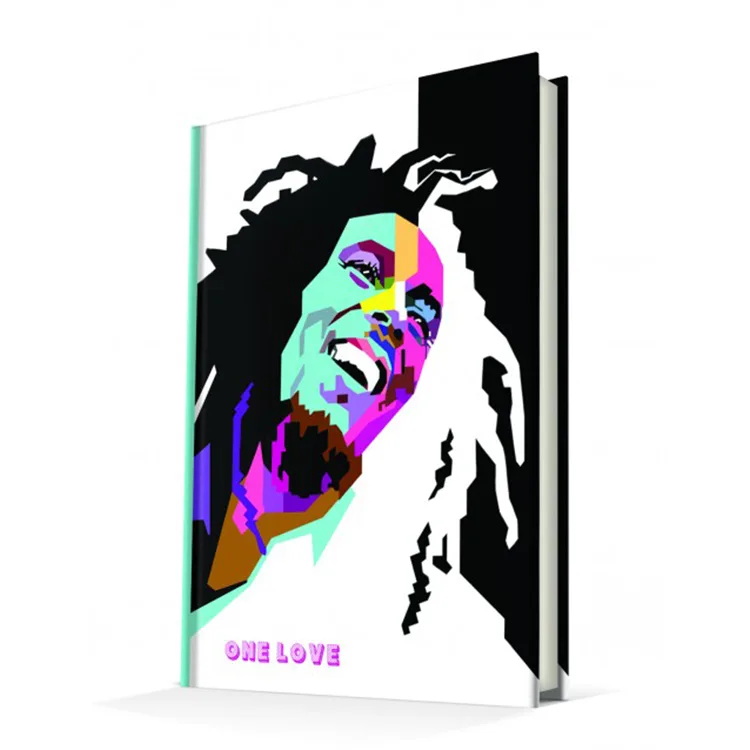 DEFFTER POP ART / BOB MARLEY 14x20 SERT KAPAK ÇİZGİLİ DEFTER 96 YP