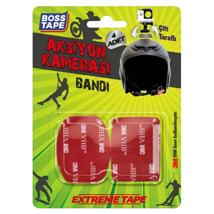 BOSS TAPE ÖZEL BANT AKSİYON KAMERASI YAPIŞTIRMA BANDI 4 AD - TEKLİ PAKET