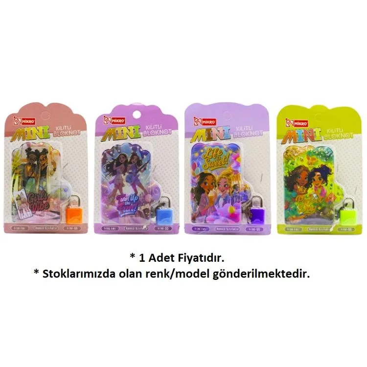 MİKRO MİNİ55 KİLİTLİ BLİSTERLİ BLOKNOT BEST FRIENDS - TEKLİ