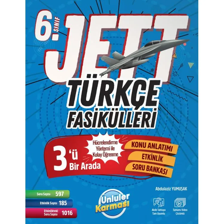 ÜNLÜLER KARMASI 6. SINIF JETT TÜRKÇE FASİKÜLLERİ