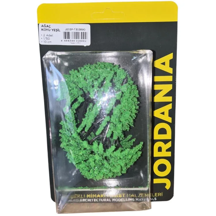 JORDANIA MAKET ÖLÇEKLİ JE03P-T303690 KOYU YEŞİL AĞAÇ 1/50 10cm. 2'Lİ TEK PAKET