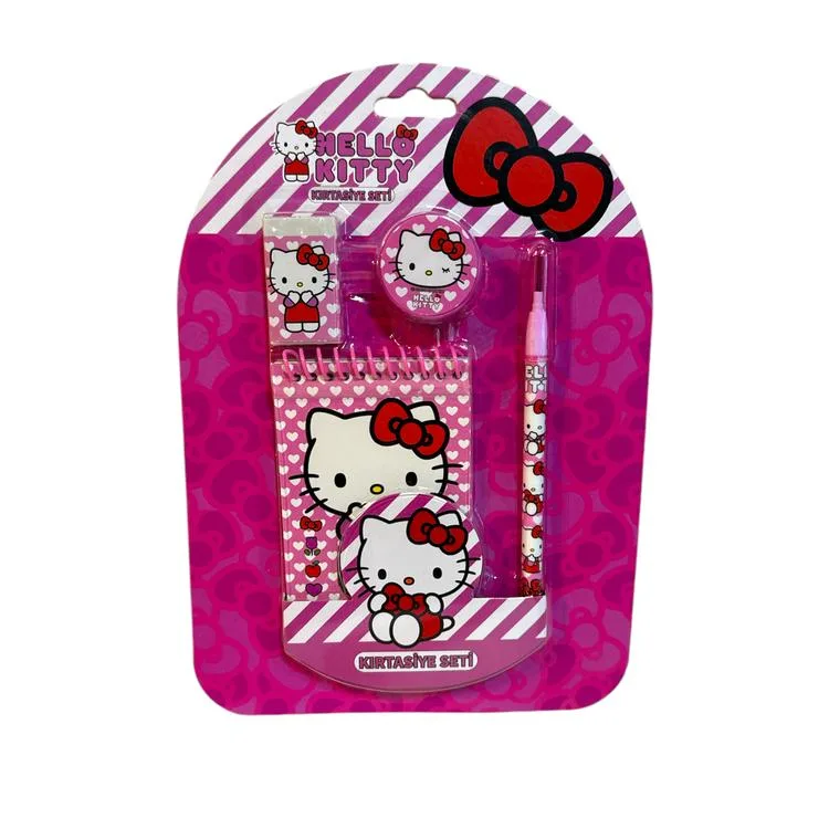 TMN 5582460 HELLO KITTY 4'LÜ KIRTASİYE SETİ