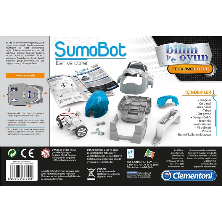 CLEMENTONI 64955 BİLİM VE OYUN ROBOTİK LABORATUARI SUMOBOT