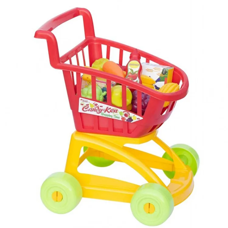 DEDE CANDY & KEN FİLELİ SEPETLİ MARKET ARABASI DOLU