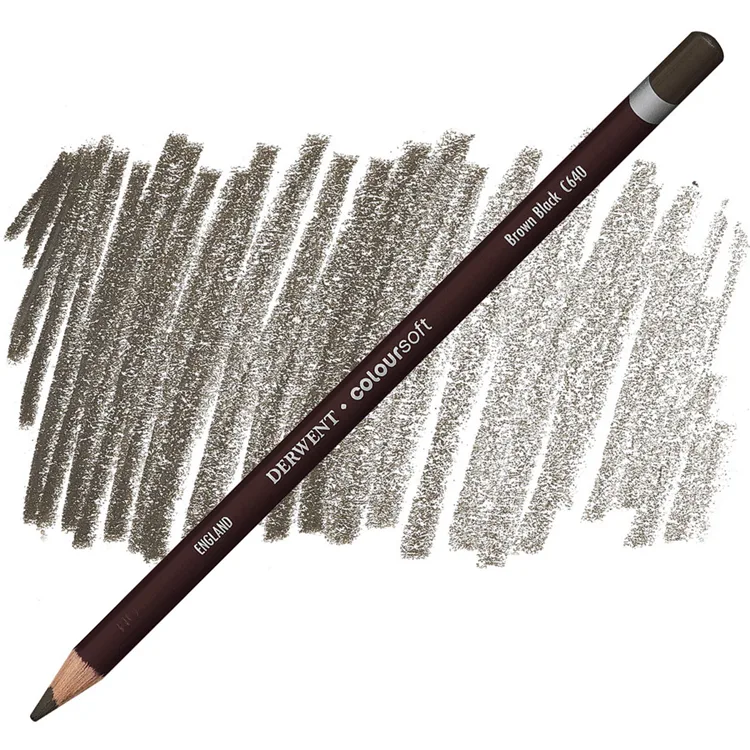 DERWENT COLOURSOFT - YUMUŞAK KURUBOYA KALEMİ- BLACK BROWN C640