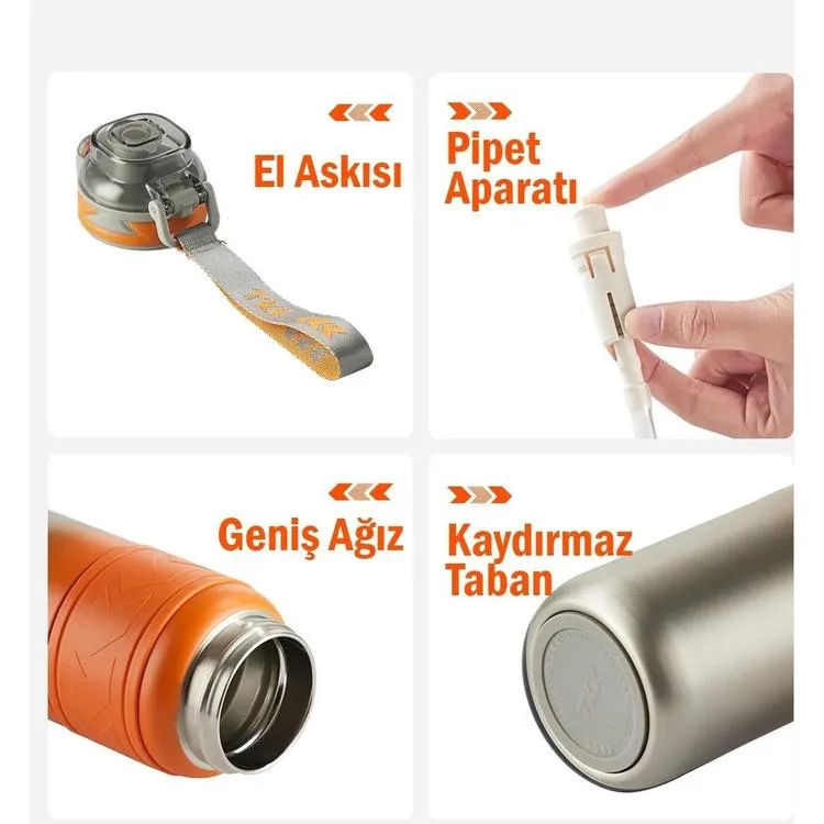 VAGONLİFE T2022 TKK PASLANMAZ ÇELİK TERMOS 500 ML TURUNCU