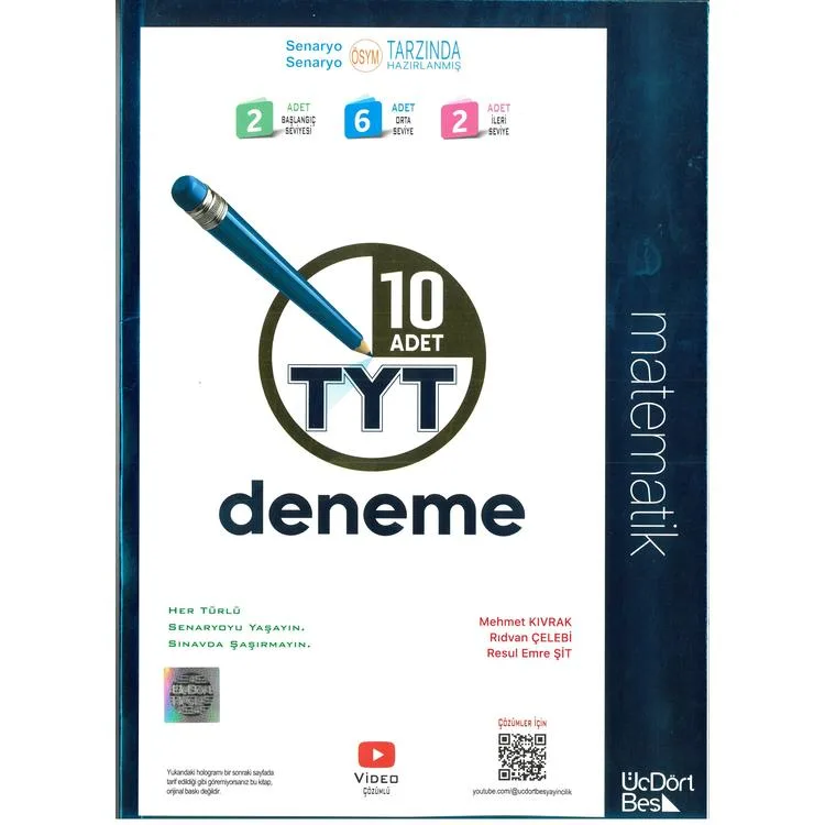 ÜÇDÖRTBEŞ TYT MATEMATİK 10 DENEME