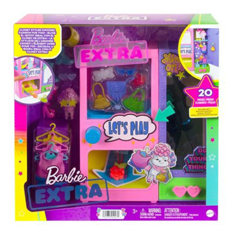 MATTEL HFG75 BARBIE EXTRA LET'S PLAY KIYAFET OTOMATI OYUN SETİ