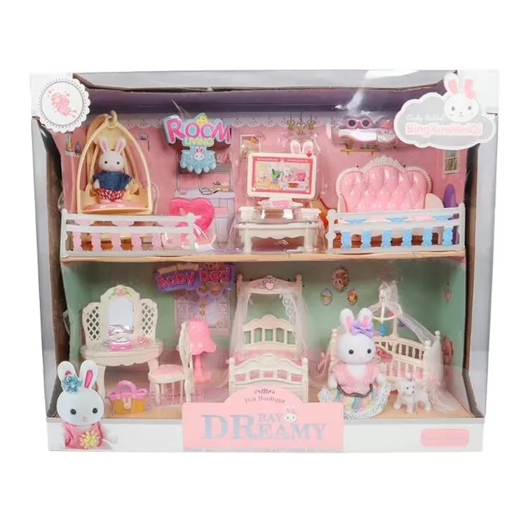 MEGA 6627 BAY DREAMY MINI AKSESUARLI YATAK ODASI VE SALON TAKIMI OYUN SETİ 3+