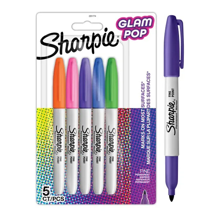 SHARPİE 2201774 GLOM POP PERMANENT FINE MARKER SET 5'Lİ