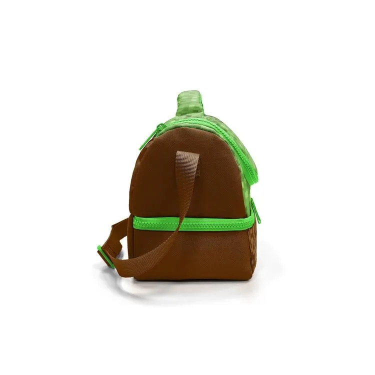 CORAL HIGH 37217 KIDS YEŞİL KAHVERENGİ HIGH CRAFT DESENLİ THERMO İKİ KATLI BESLENME ÇANTASI