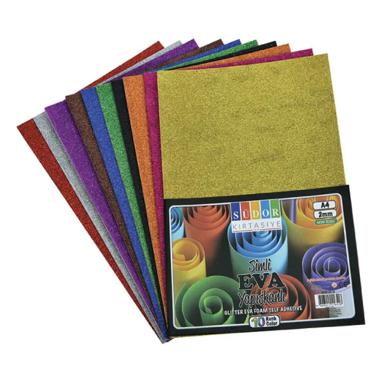 SÜDOR SK18 EVA 20X30 CM 2 MM 10'LU KARIŞIK RENK SİMLİ YAPIŞKANLI