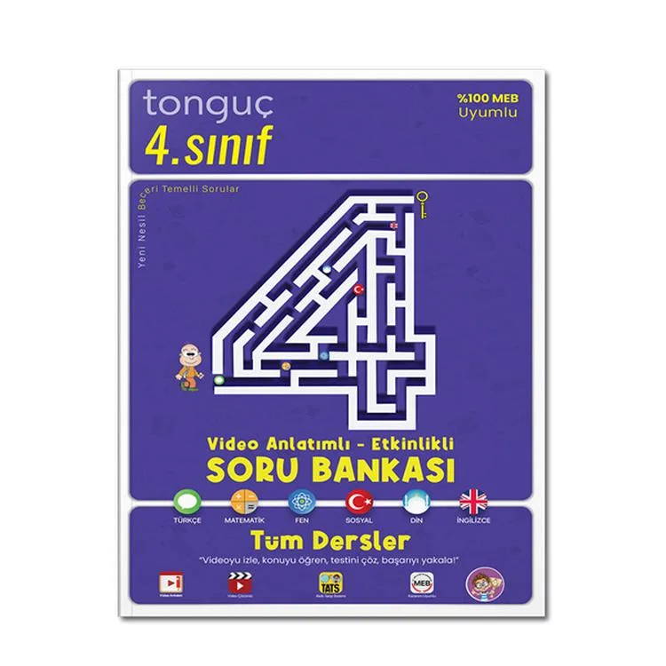 TONGUÇ 4. SINIF TÜM DERSLER VİDEO ANLATIMLI- ETKİNLİKLİ SORU BANKASI