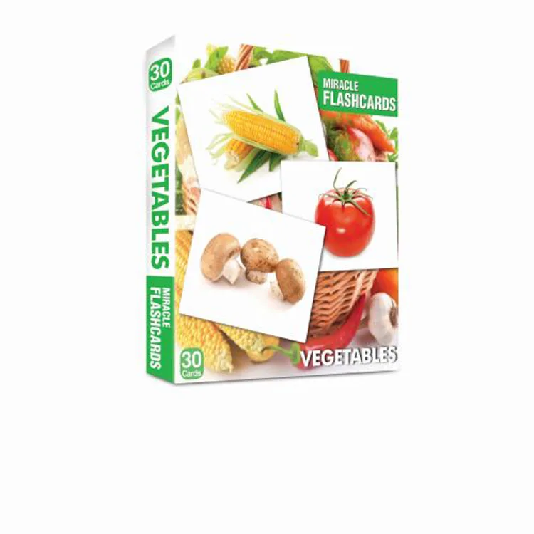 VEGETABLES MIRACLE FLASHCARDS 30 CARDS