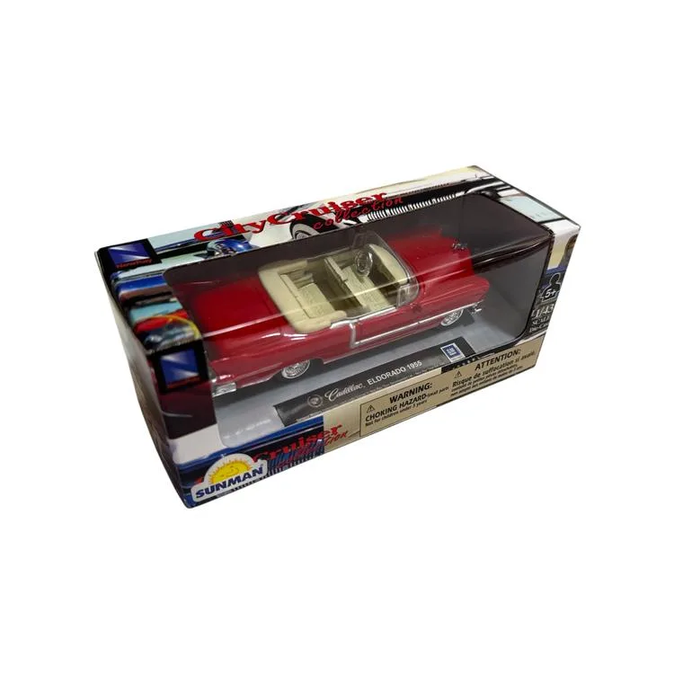 SUNMAN 48884B CITY CRUISER COLLECTION CADILLAC ELDORADO 1955 1:43 DIE-CAST METAL ARABA KUTULU 5+ -TEKLİ