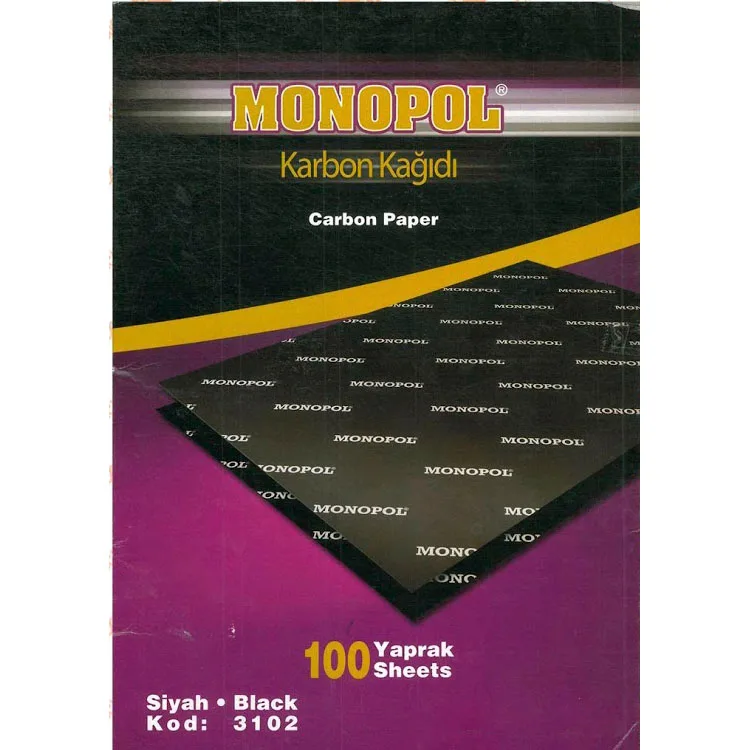 MONOPOL 297X420 A3 KARBON KAĞIDI SİYAH
