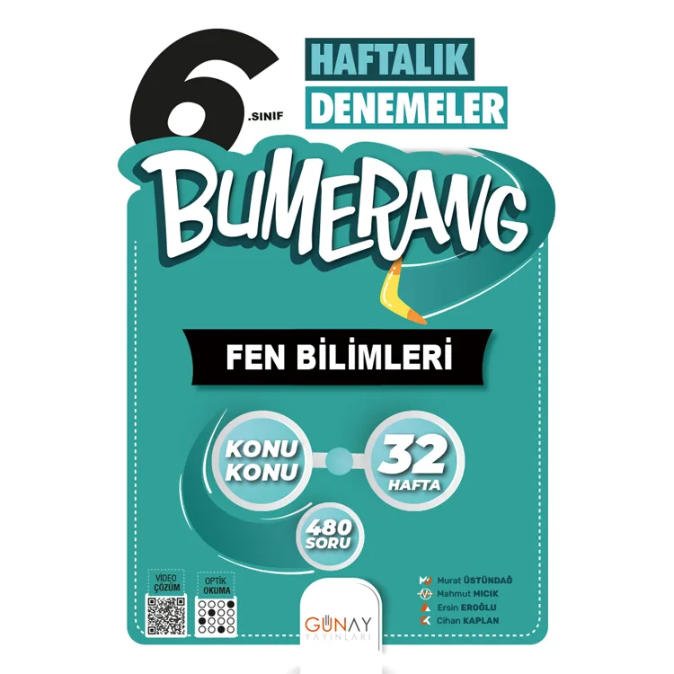 GÜNAY 6. SINIF BUMERANG 32 HAFTALIK FEN BİLİMLERİ DENEMELERİ