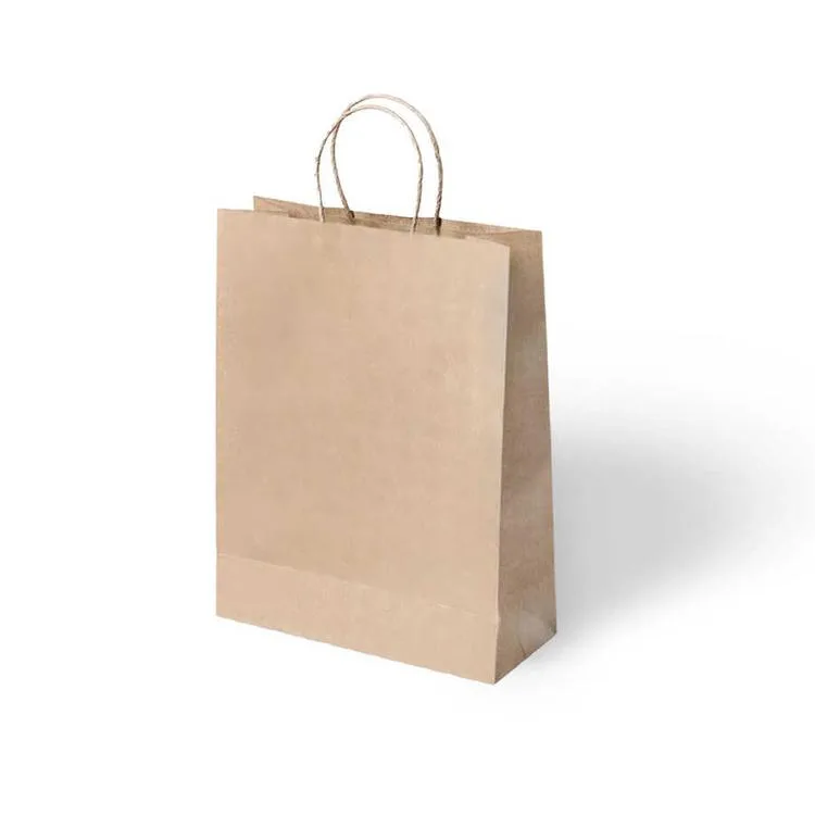 KİKA 1000516 BÜKÜM SAPLI 18x8x24cm HEDİYELİK KAĞIT ÇANTA KAHVERENGİ KRAFT - TEKLİ