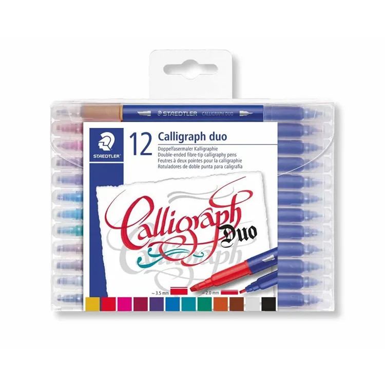 STAEDTLER 3005 TB12 KALİGRAFİ KALEMİ 3.5/2.0 mm ÇİFT TARAFLI 12 RENK