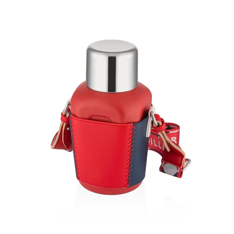 VAGONLİFE DILLER PİPETLİ KILIFLI TAŞIMA ASKILI ÇELİK MATARA 9077 420 ML