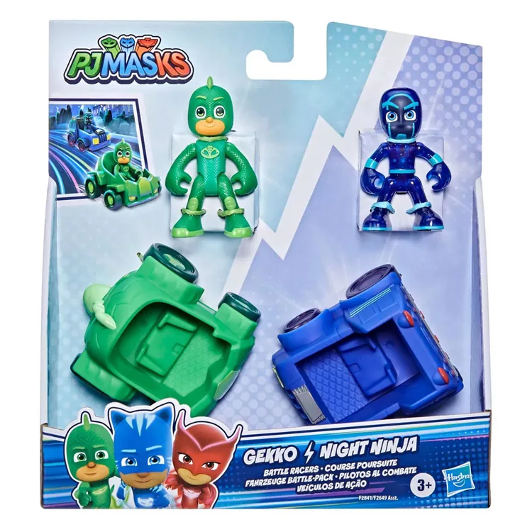 HASBRO F2649/F2841 PJ MASKS 2'Lİ FİGÜR VE ARAÇ SETİ GEKKO NIGHT NINJA
