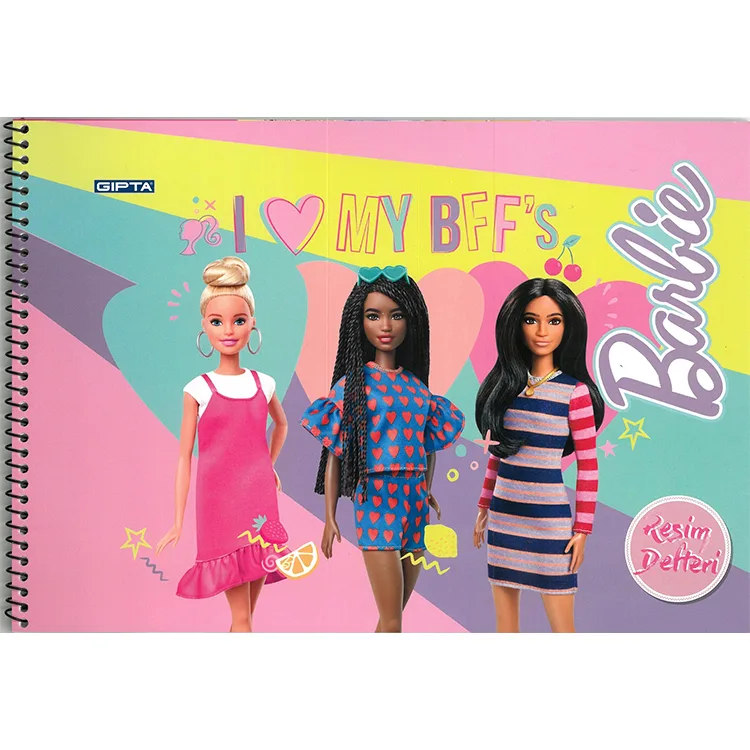 GIPTA BARBIE SPİRALLİ 17X24 RESİM DEFTERİ 15YP.