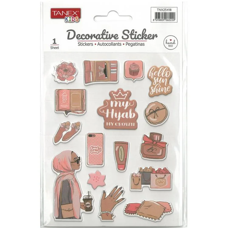 TANEX KIDS TNX-25418 DEKORATİF ETİKETLER - PUFFY GİYİM SERİSİ STICKER