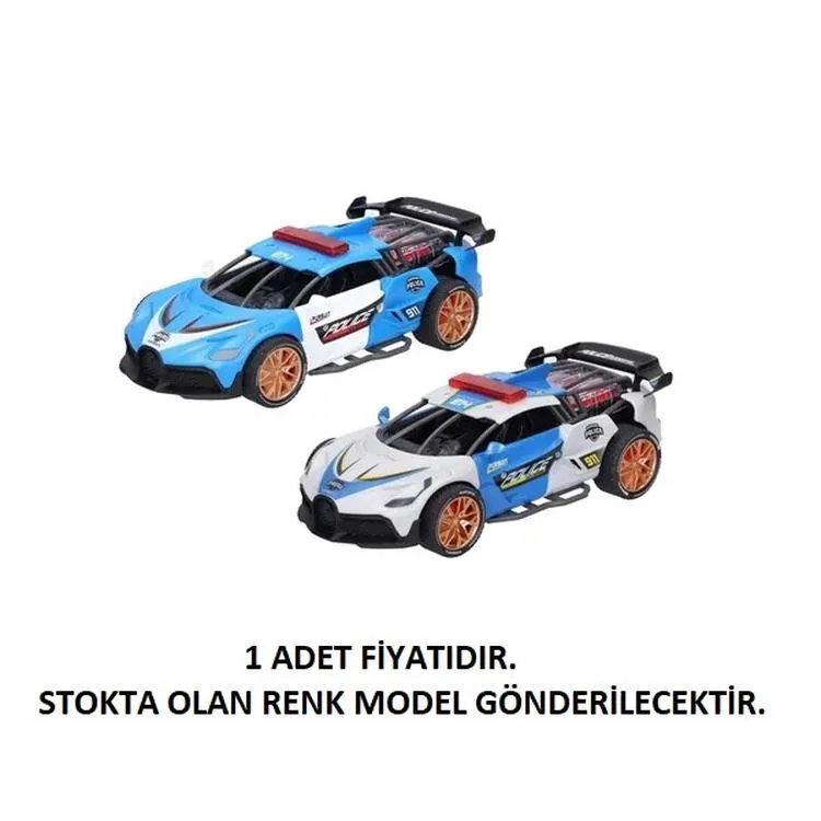 4İ D500-23 SÜRTMELİ SESLİ IŞIKLI POLİS ARABASI 3+ TEKLİ