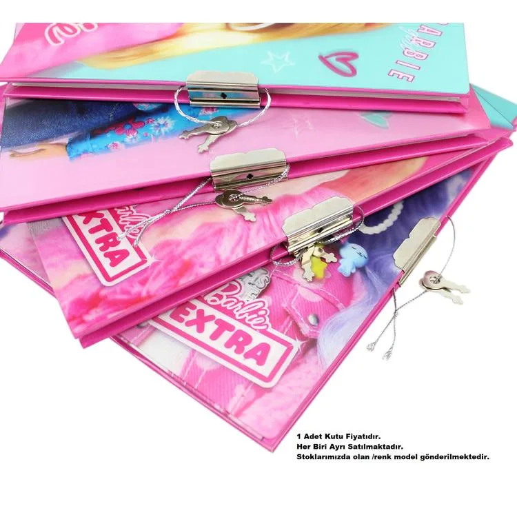 CEM BARBIE B-880 3D (ÜÇ BOYUTLU) KİLİTLİ HATIRA DEFTERİ 14.5X19cm ÇİZGİLİ