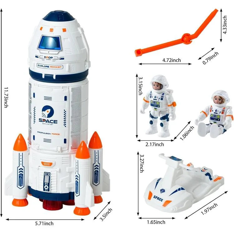 PASİFİK H202 SPACE STATION - SESLİ IŞIKLI UZAY İSTASYONU SETİ KUTULU 3+