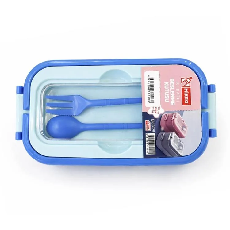 MİKRO BK-6125 2 KATLI PLASTİK BESLENME YEMEK KABI/KUTUSU