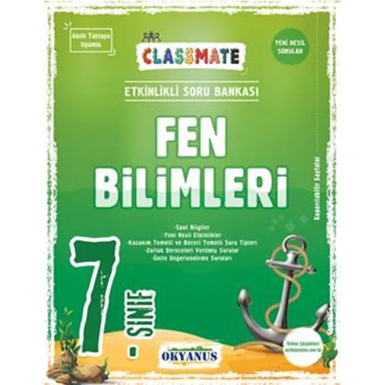 OKYANUS 7. SINIF CLASSMATE FEN BİLİMLERİ SORU BANKASI - 2025 MÜFREDAT