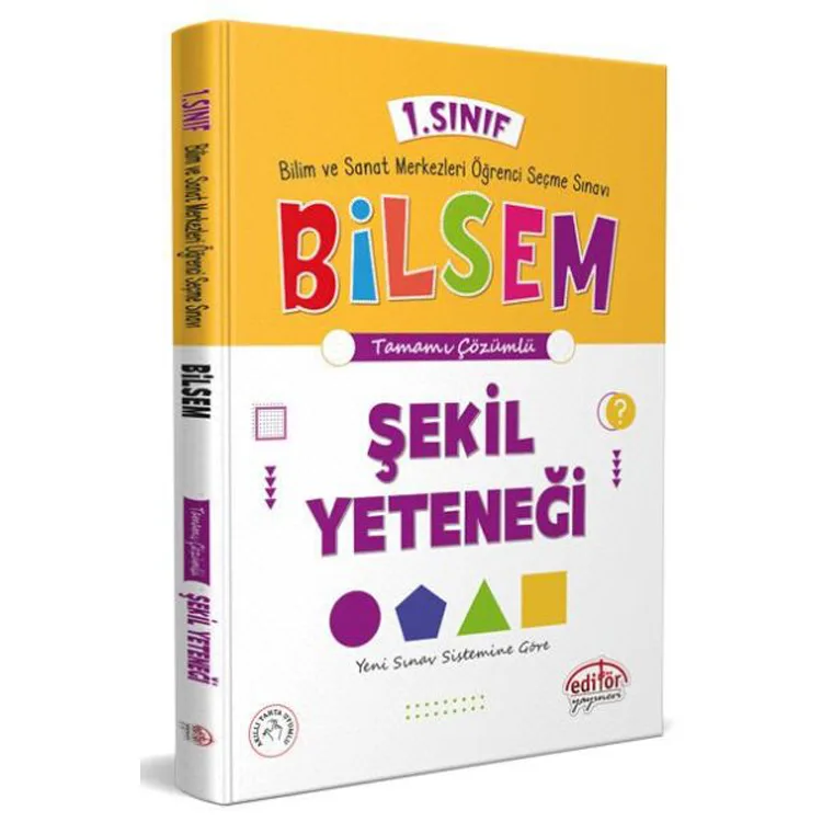 EDİTÖR 1. SINIF BİLSEM HAZIRLIK ŞEKİL YETENEĞİ TAMAMI ÇÖZÜMLÜ