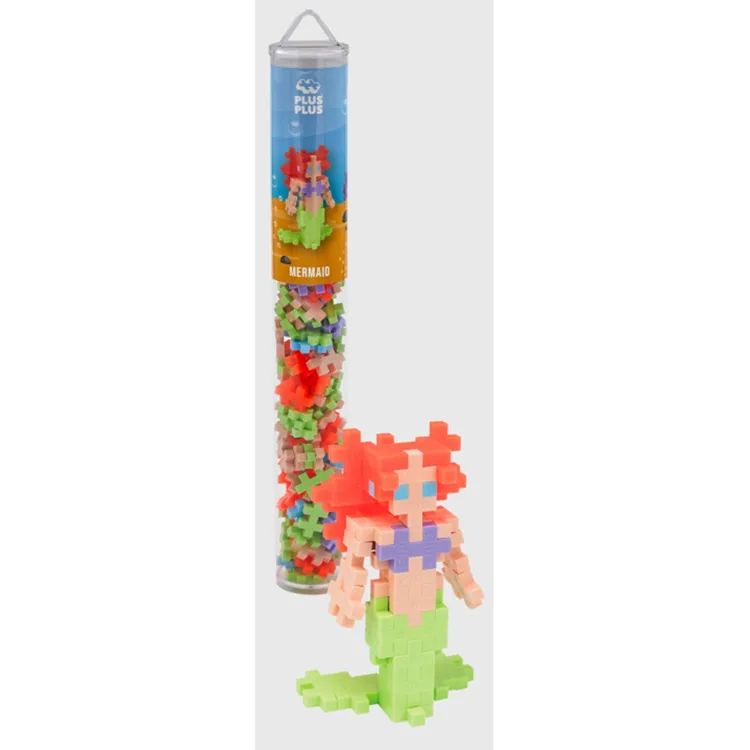 PLUS-PLUS 4103 MERMAID MİNİ MİX BLOK PUZZLE YAPI SETİ 100 PARÇA TÜP