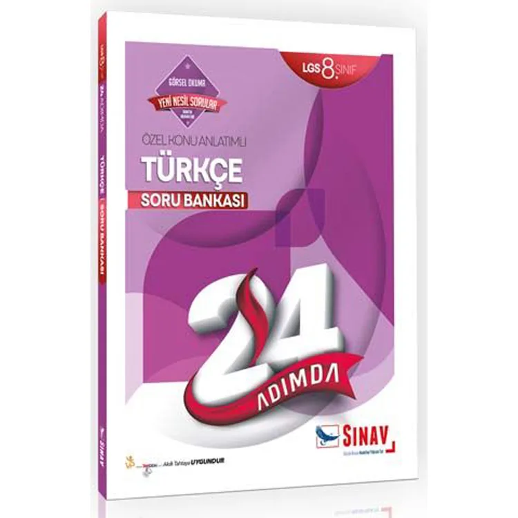 SINAV 8. SINIF LGS TÜRKÇE 24 ADIMDA ÖZEL KONU ANLATIMLI SORU BANKASI